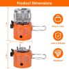 2000W 2 In 1 Camping Stove Tent Heater Outdoor Gas Stove Portable Backpacking Stove