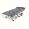 75" Folding Camping Cot, Heavy Duty Sleeping Cots with Carry Bag, Double Layer Oxford Portable Travel Camp Cots for Home, Office Nap and Outdoor Beach