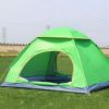 4 Persons Camping Waterproof Tent Pop Up Tent Instant Setup Tent w/2 Mosquito Net Doors Carrying Bag Folding 4 Seasons