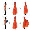 Multi-Usage Lightweight Hooded Rain Poncho Picnic Mat Blanket Sun Shelter