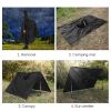 Multi-Usage Lightweight Hooded Rain Poncho Picnic Mat Blanket Sun Shelter