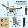 Camping Lounge Chair with Detachable Footrest Adjustable Backrest